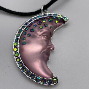 Retired Kirks Folly Goddess Moon Shadow Cord Necklace Purple
